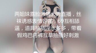 两姐妹露脸激情大秀直播，丝袜诱惑表情好骚，69互相舔逼，道具抽插淫水多多，带着假鸡巴内裤互草抽插好刺激