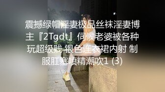 震撼绿帽淫妻极品丝袜淫妻博主『2Tgdt』伺候老婆被各种玩超级贱 银色连衣裙内射 制服肛塞喷精潮吹1 (3)