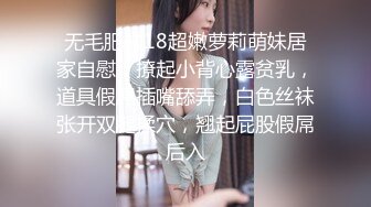 无毛肥穴18超嫩萝莉萌妹居家自慰，撩起小背心露贫乳，道具假屌插嘴舔弄，白色丝袜张开双腿揉穴，翘起屁股假屌后入