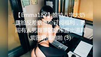 【Emma18Y】推特八字大奶露脸反差婊高价订阅福利，勇闯有人男厕景区超市露出道具紫薇野战啪啪 (3)