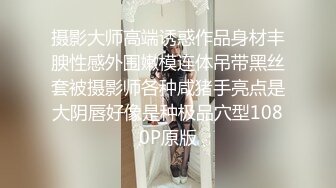 摄影大师高端诱惑作品身材丰腴性感外围嫩模连体吊带黑丝套被摄影师各种咸猪手亮点是大阴唇好像是种极品穴型1080P原版