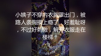 小姨子不穿内衣胸罩出门，被路人袭胸摸上瘾了，好羞耻呀，不过好刺激，解开衣服走在楼梯！