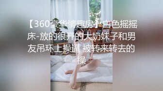 【360豪华情趣房】白色摇摇床-放的很开的大奶妹子和男友吊环上操逼 被转来转去的操