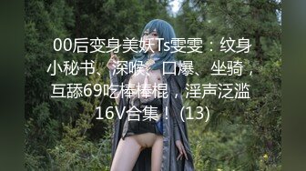 00后变身美妖Ts雯雯：纹身小秘书、深喉、口爆、坐骑，互舔69吃棒棒棍，淫声泛滥 16V合集！ (13)